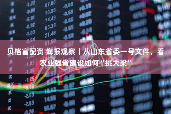 贝格富配资 海报观察丨从山东省委一号文件，看农业强省建设如何“挑大梁”